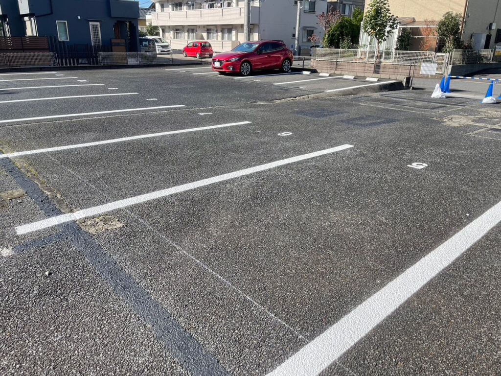 駐車場区画線 流山市 S様駐車場